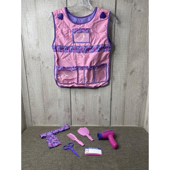 Melissa & Doug Other - Melissa & Doug Hair Stylist Pretend Play Set w/ Smock & Tools Dress Up Costume